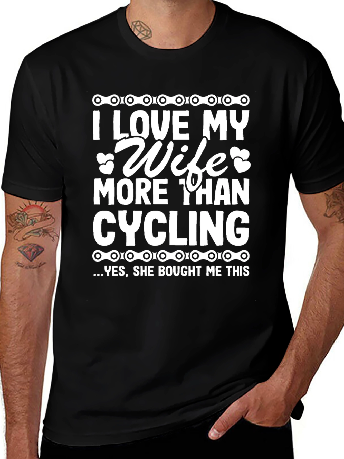 Variant 24 of I Love My Wife Cycling T-Shirt