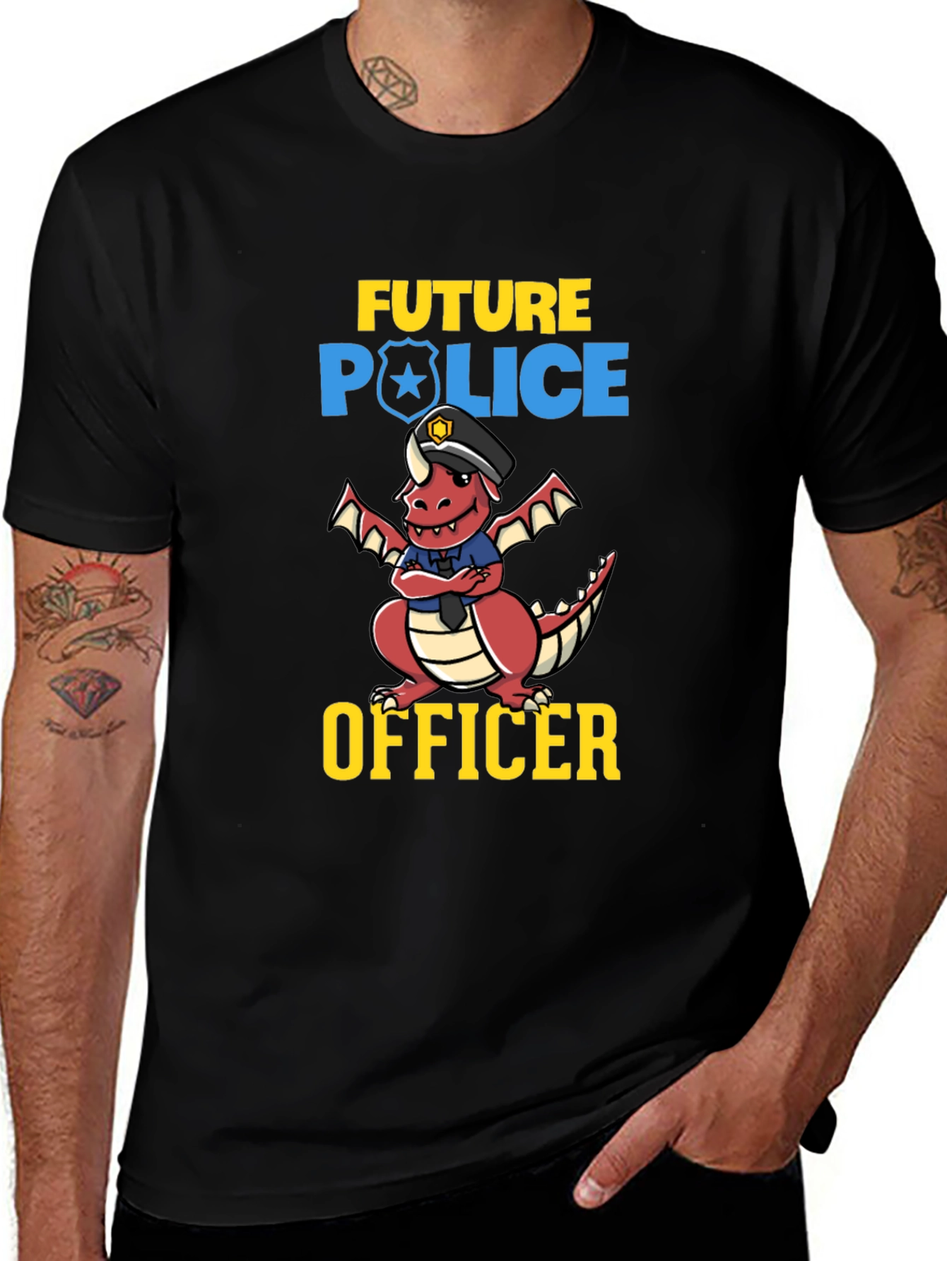 Variant 18 of Future Police Officer Dragon T-Shirt