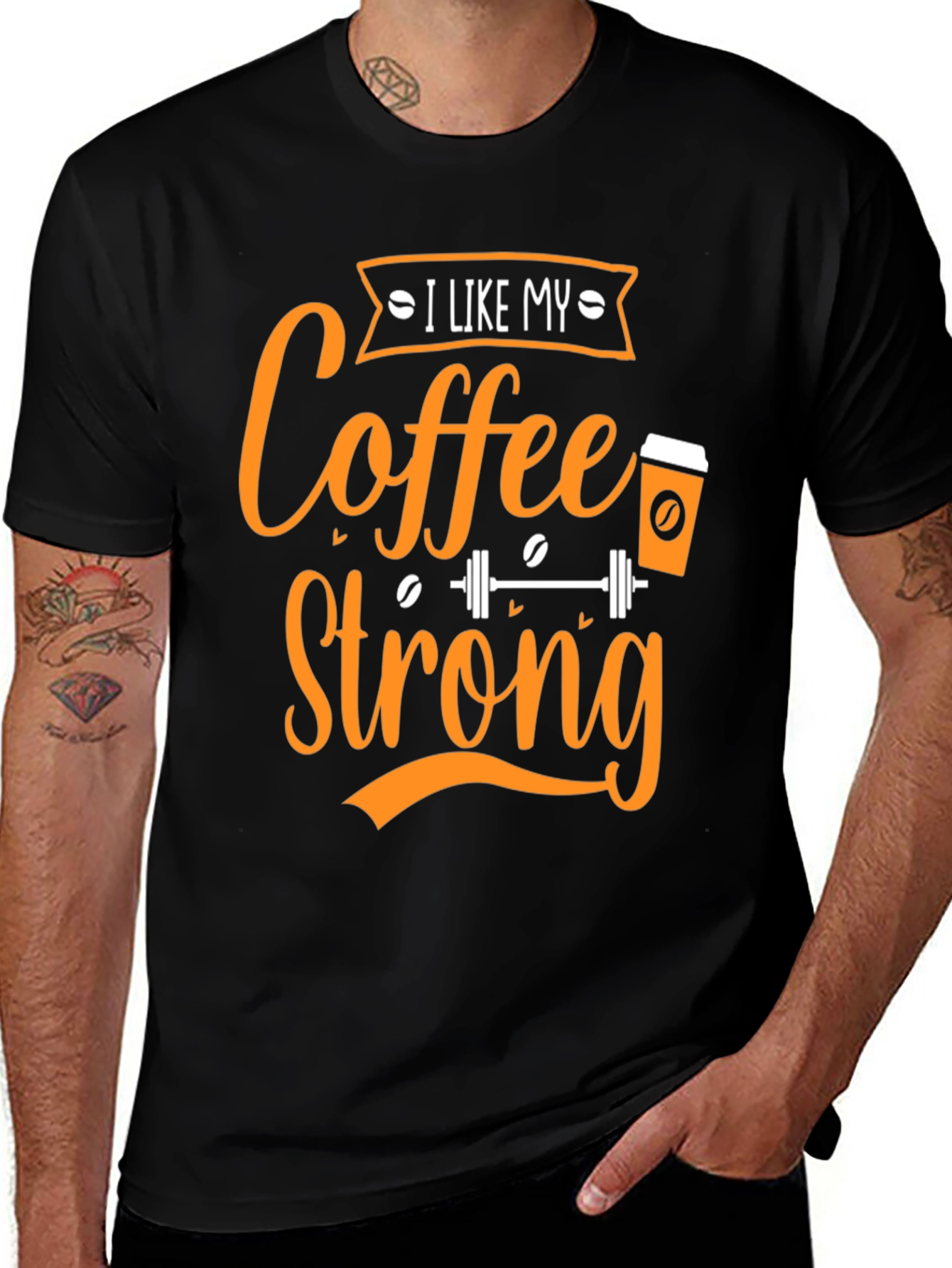 Variant 17 of Coffee Strong Graphic Tee - Workout Ready