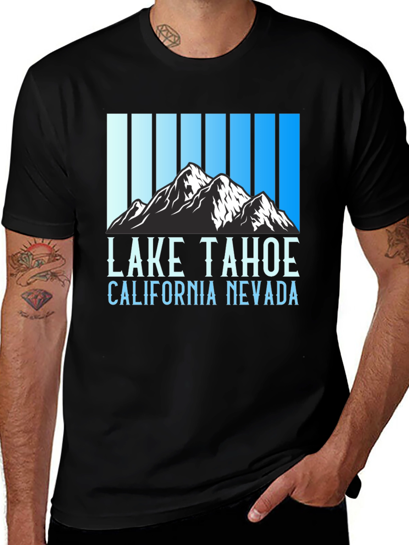 Lake Tahoe Graphic Tee - California Nevada Souvenir Shirt