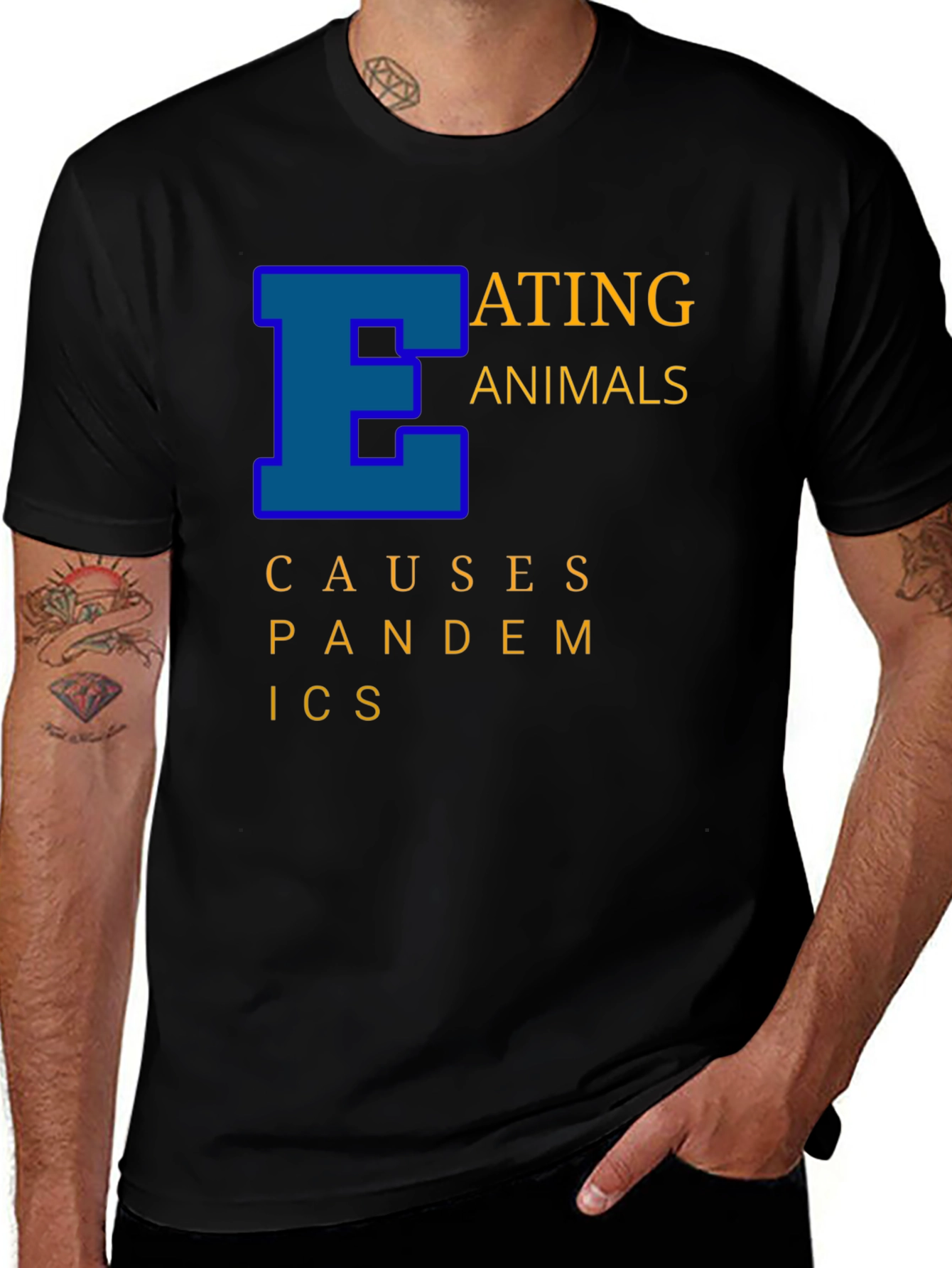 Variant 12 of Eating Animals Causes Pandemics Graphic Tee