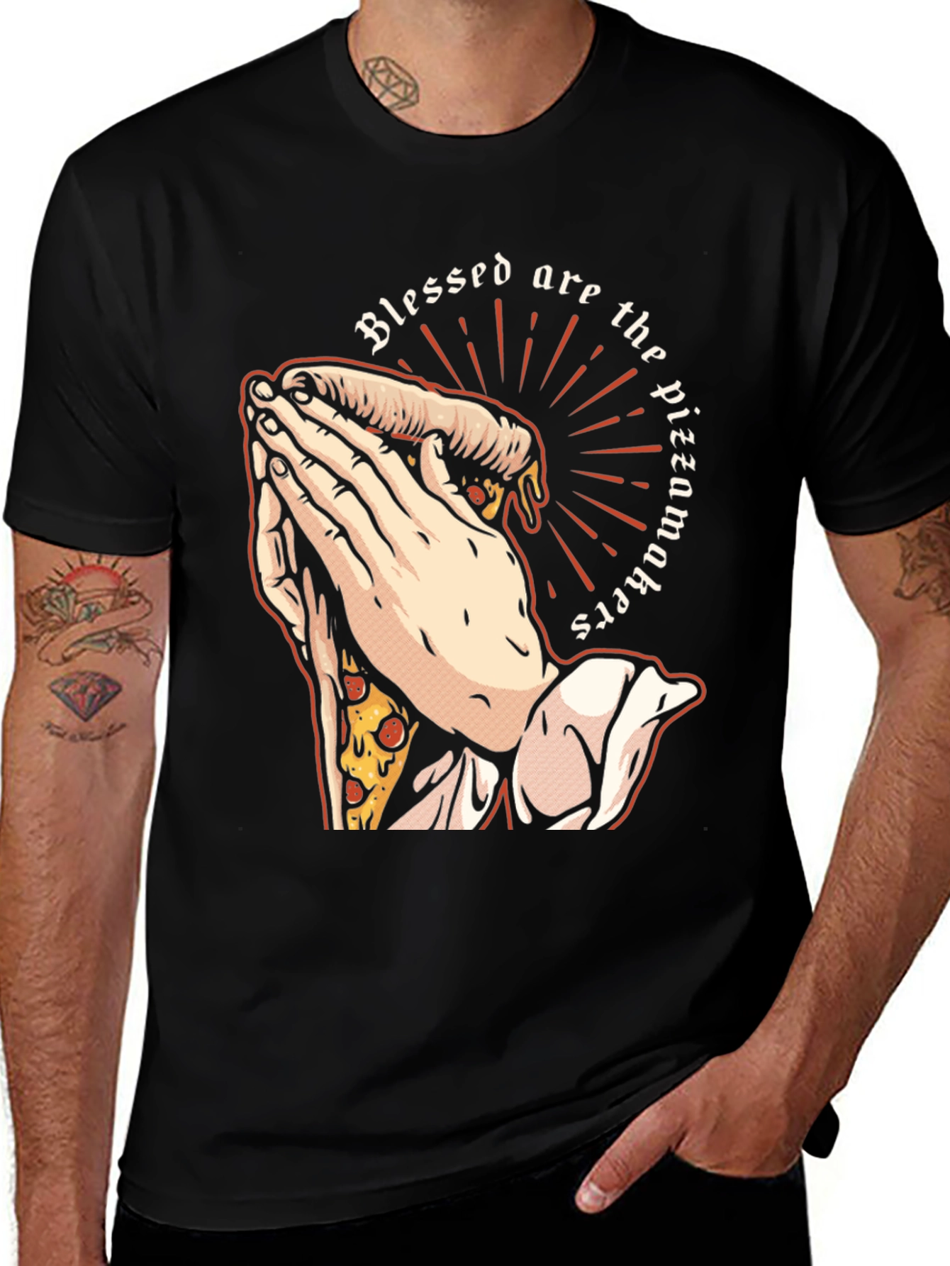Variant 6 of Blessed Pizzamakers T-Shirt - Novelty Graphic Tee