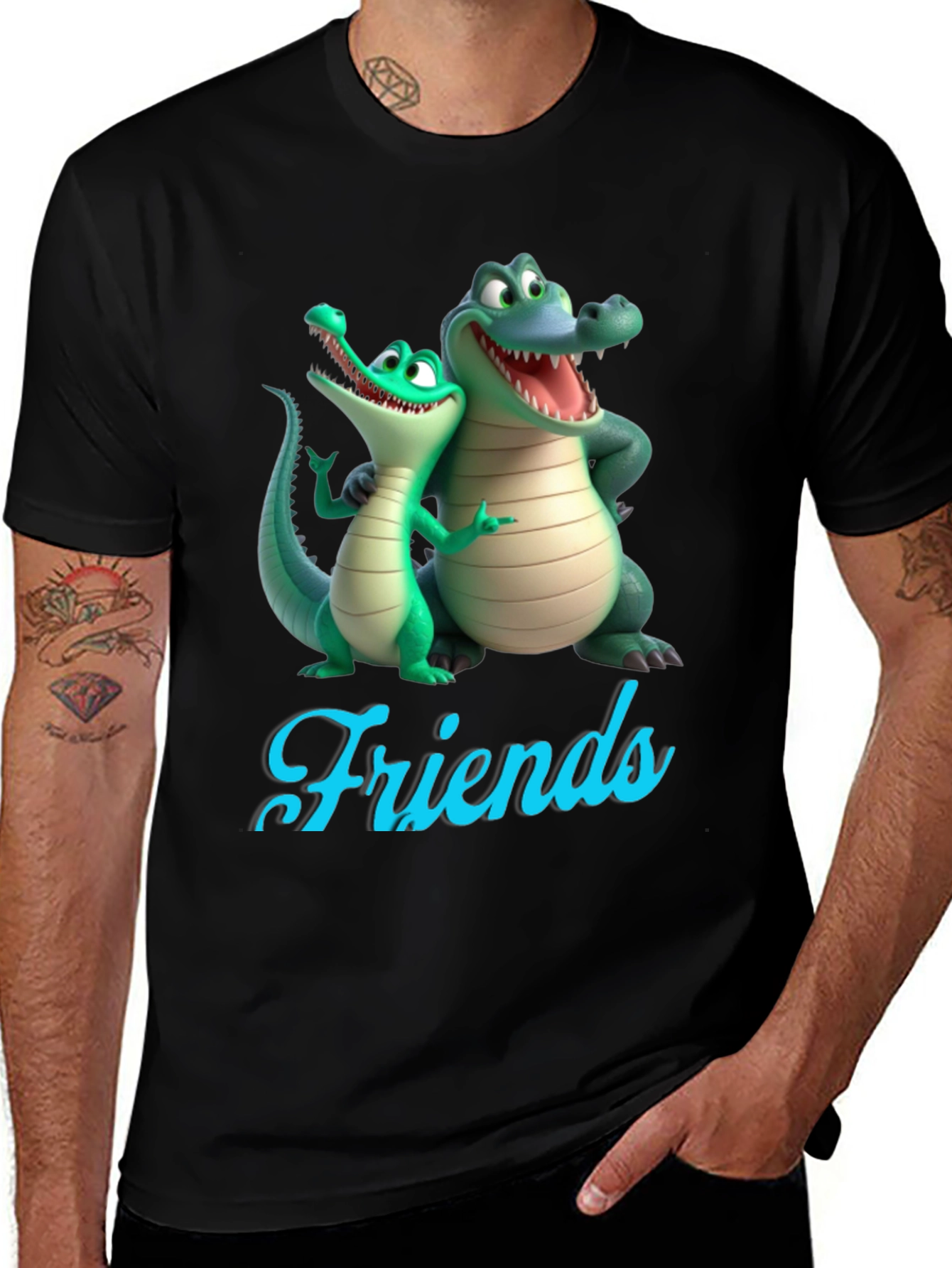 Variant 3 of Alligator 'Friends' Graphic T-Shirt