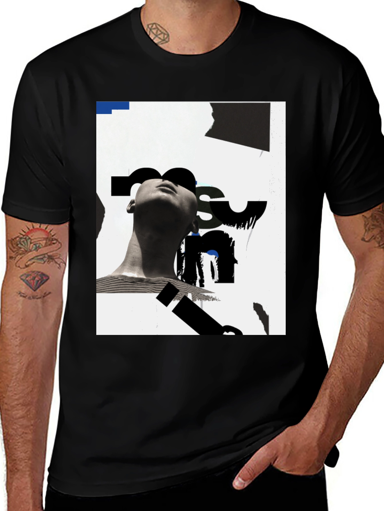 Variant 16 of Modern Art Graphic Tee - Black Unisex T-Shirt