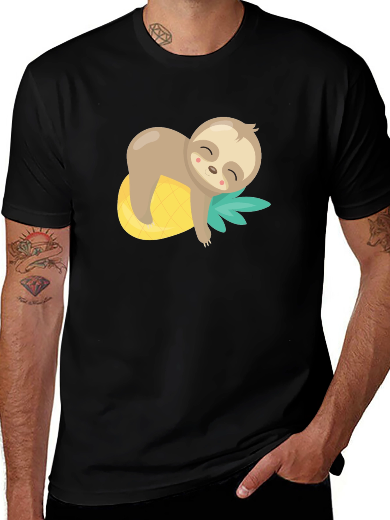 Variant 19 of Cute Sloth Pineapple T-Shirt