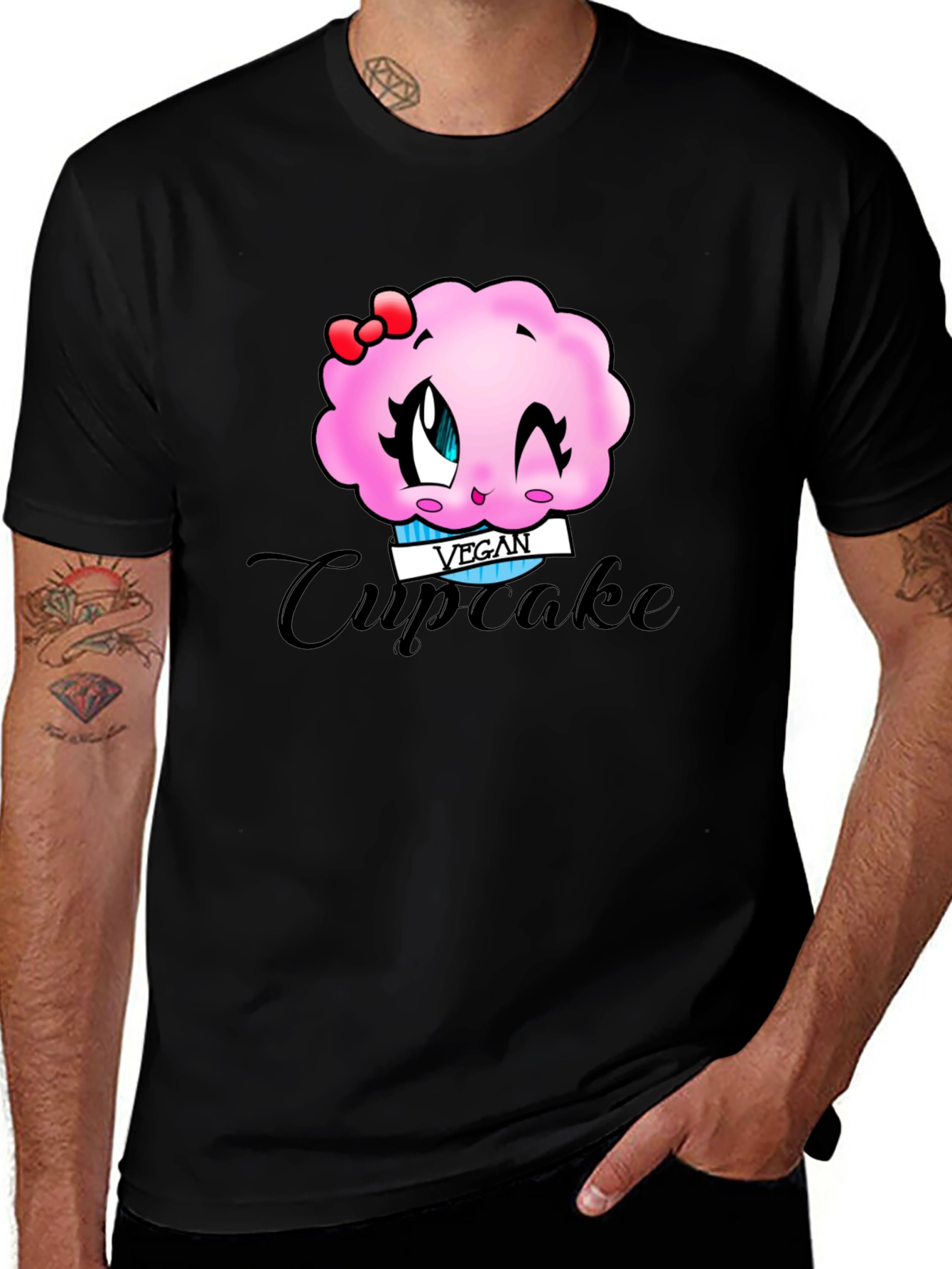 Variant 13 of Vegan Cupcake T-Shirt - Cute Kawaii Style!