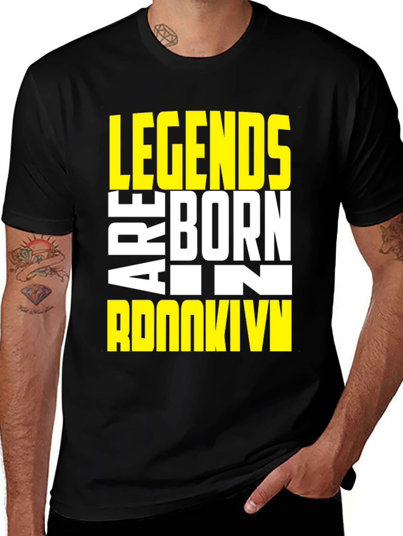 Legends Born in Brooklyn Tee - Black Graphic T-Shirt