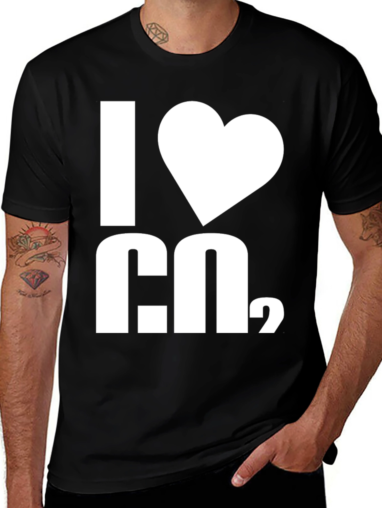 I Heart H2O T-Shirt - Black Cotton Blend Graphic Tee