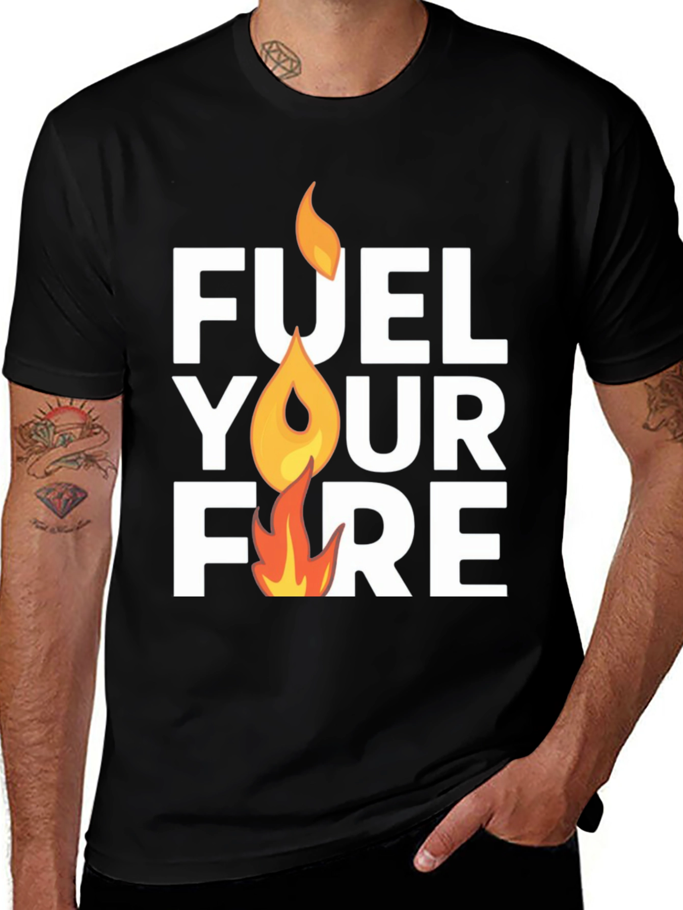 Variant 14 of Fuel Your Fire Graphic T-Shirt - Motivation Tee