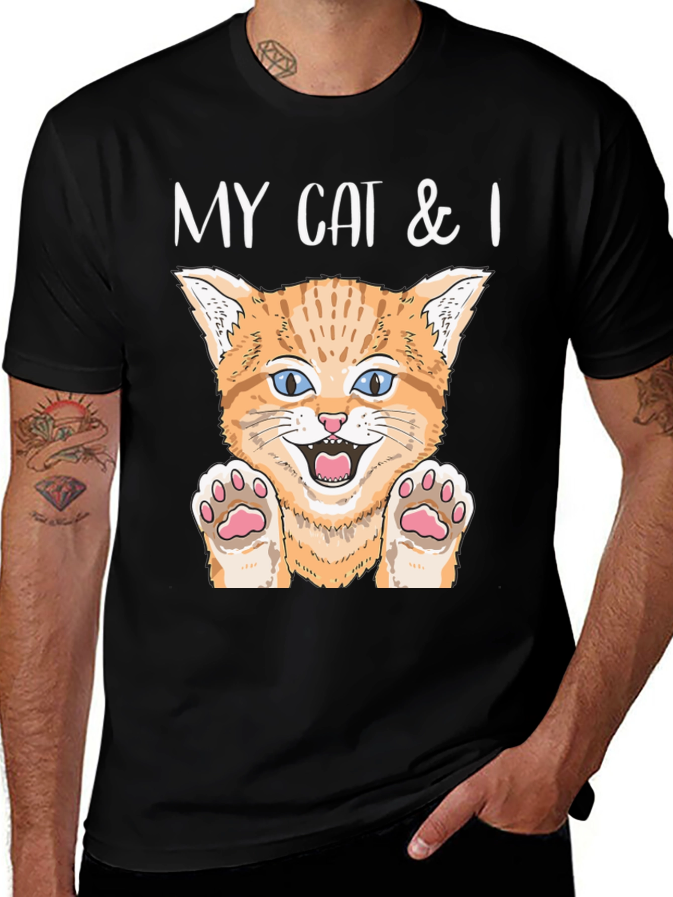 Variant 19 of My Cat & I Graphic Tee - Cute Pet Lover Shirt