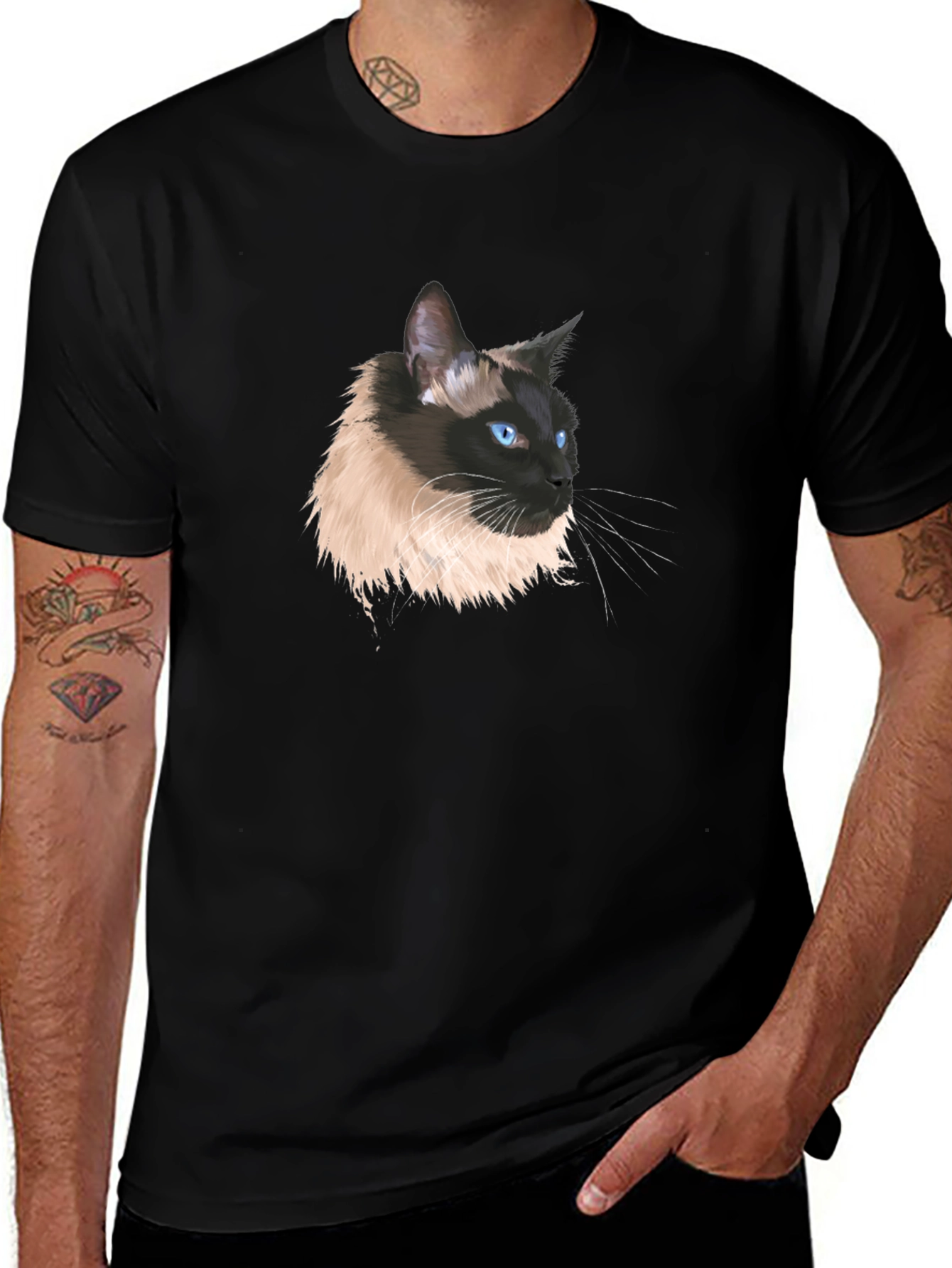 Variant 23 of Siamese Cat Portrait T-Shirt