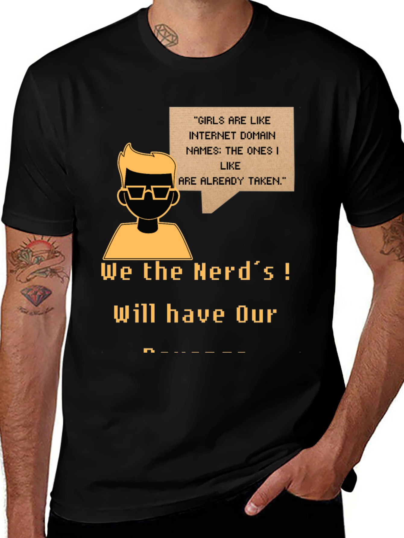 Variant 23 of Funny Nerd Humor T-Shirt: Internet Domain Names