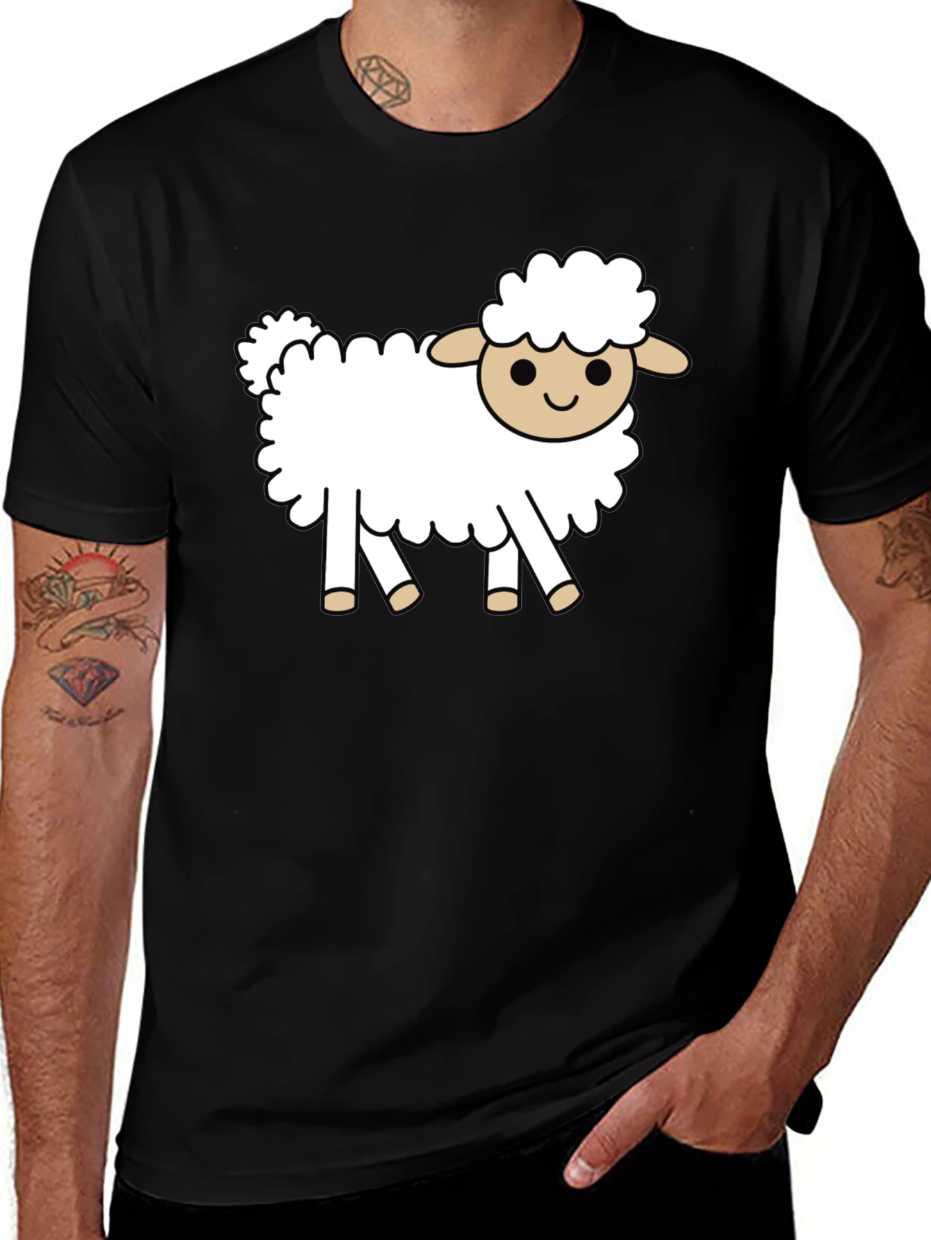 Variant 14 of Sheep Graphic Tee - Cute Animal Shirt