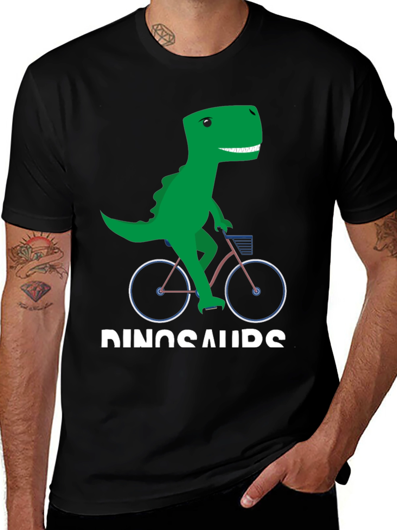 Variant 22 of Dinosaur Riding Bike Graphic T-Shirt