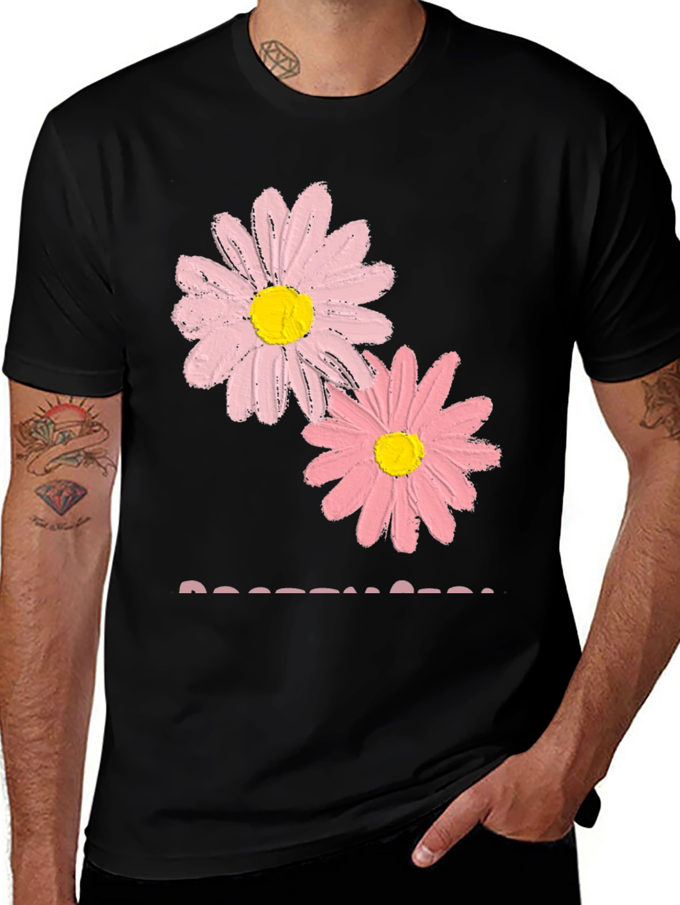 Variant 25 of Pink Daisy Graphic T-Shirt - Soft Cotton Blend