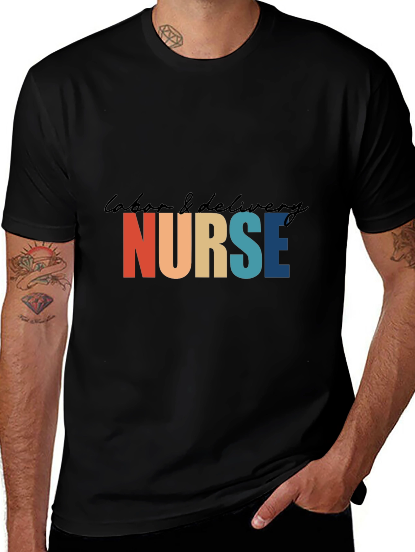 Variant 7 of Labor & Delivery Nurse Retro T-Shirt