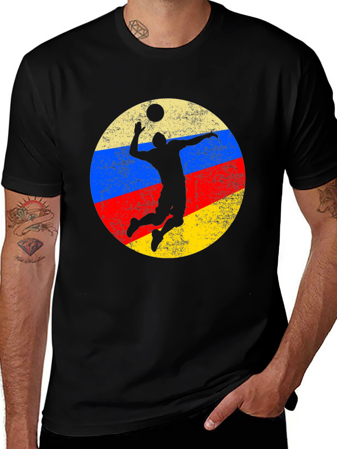 Variant 10 of Volleyball Player Silhouette T-Shirt