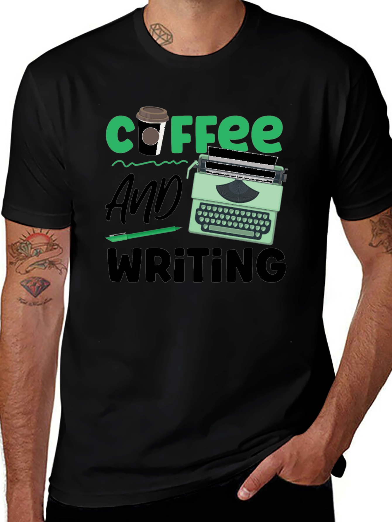 Variant 17 of Coffee and Writing T-Shirt