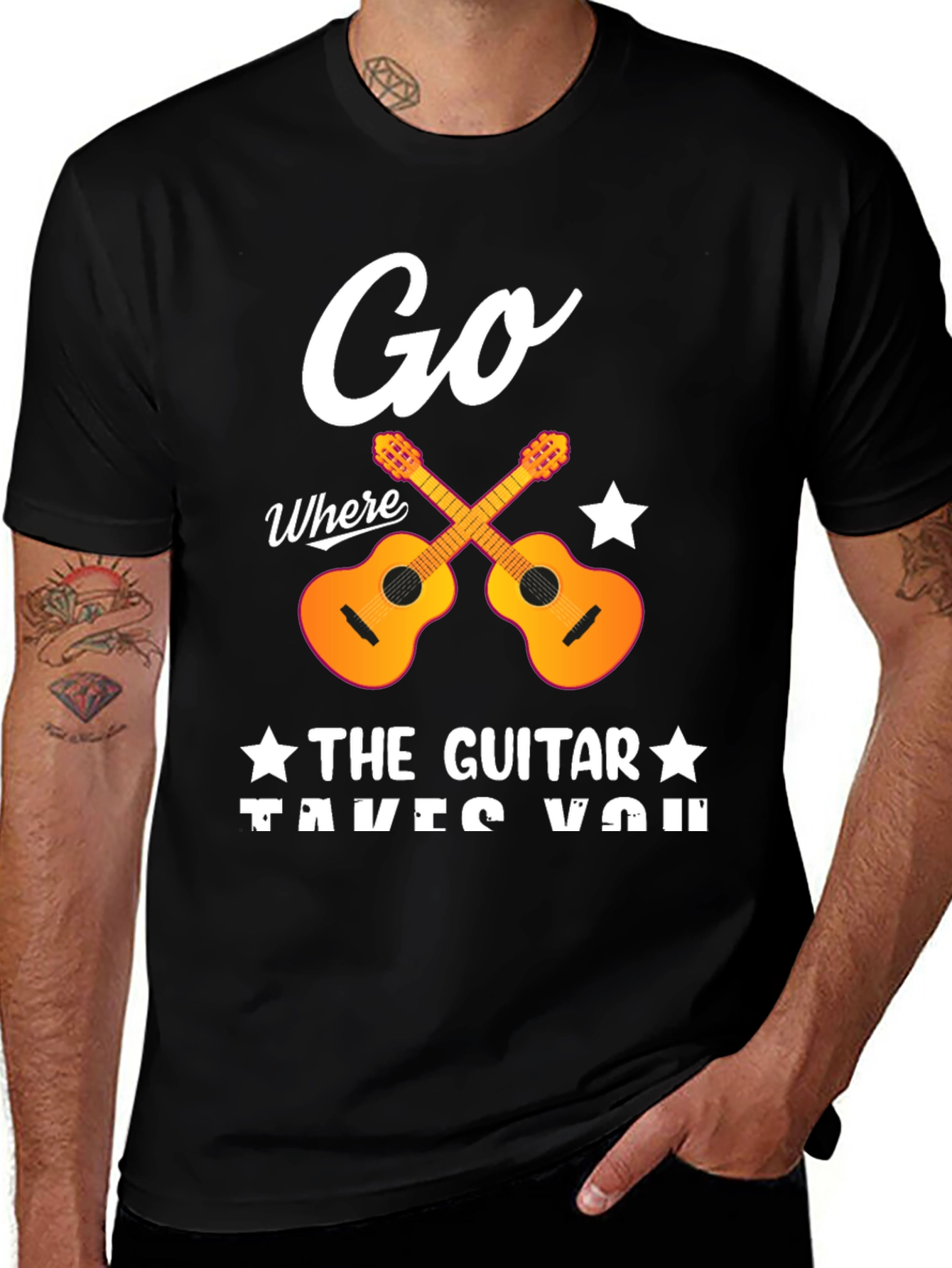 Variant 28 of Go Where the Guitar Takes You T-Shirt