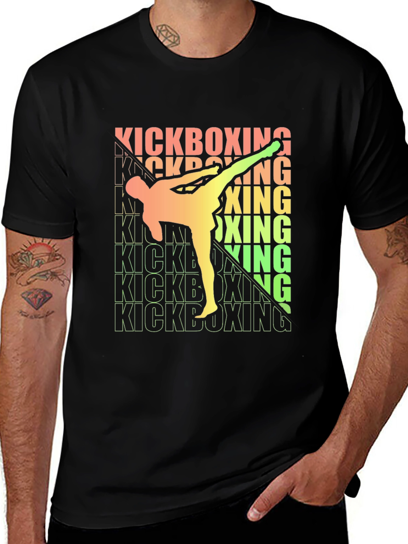 Variant 10 of Kickboxing Graphic Tee - Martial Arts Style