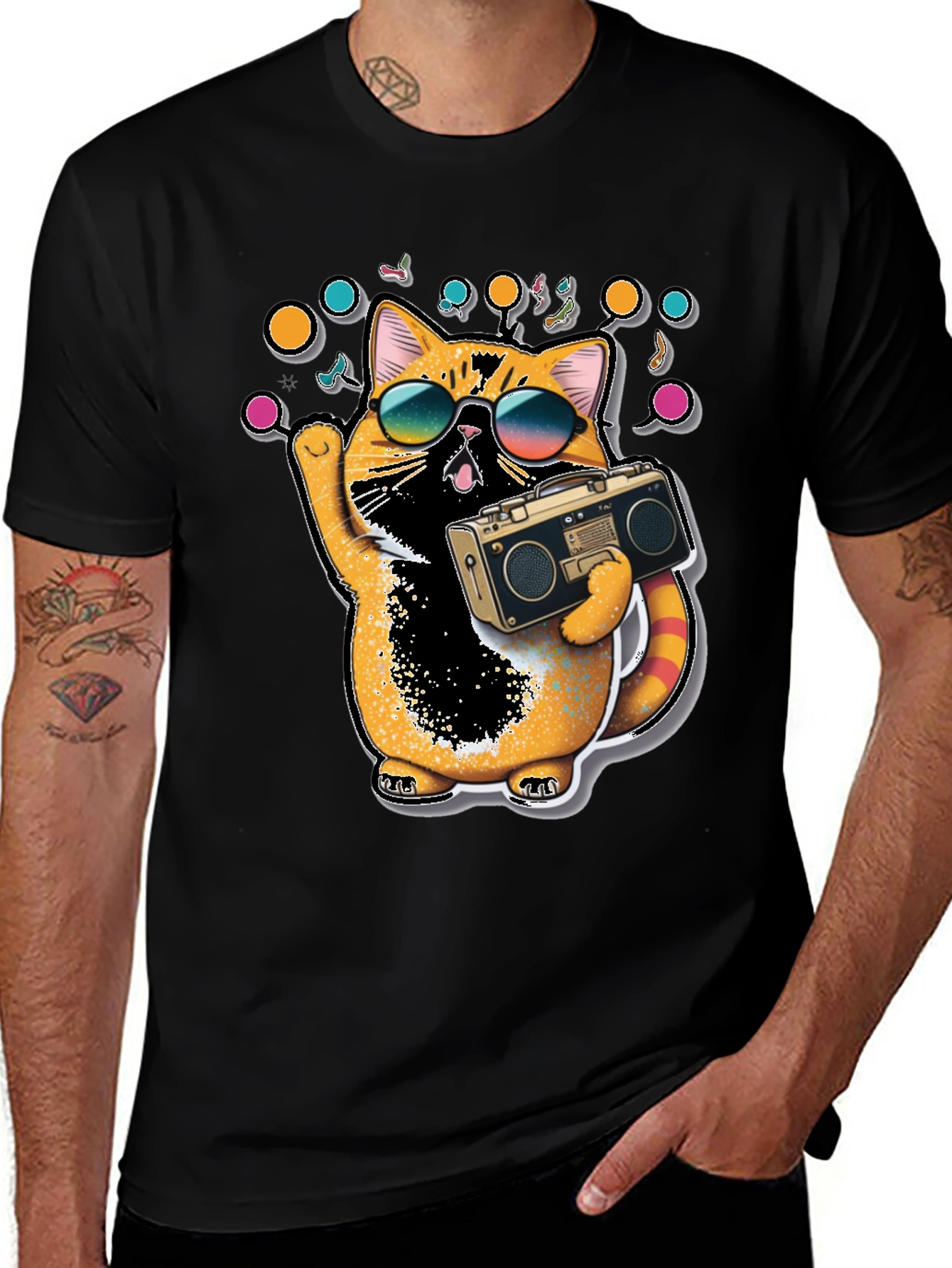 Variant 12 of Cool Cat Boombox T-Shirt