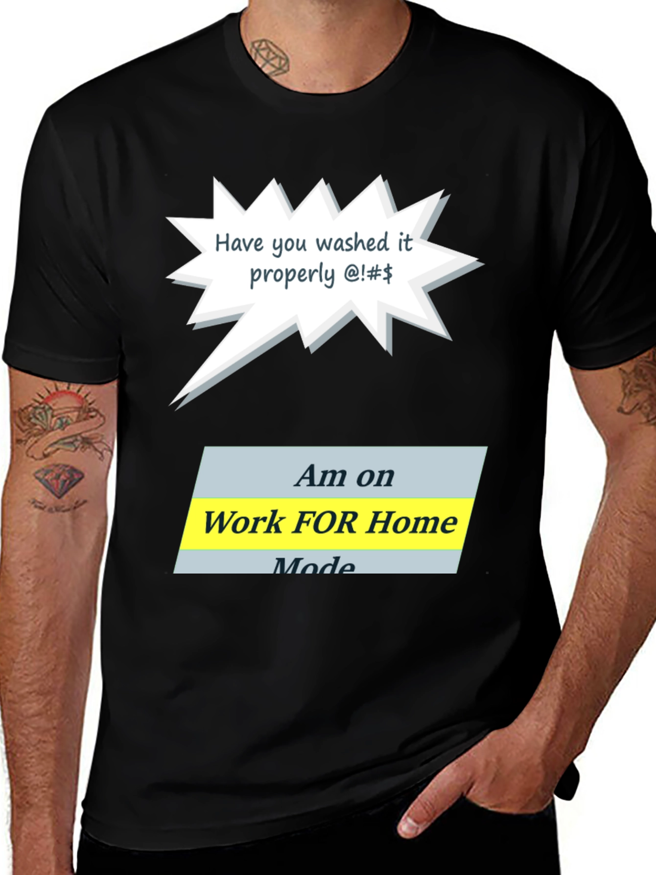 Variant 7 of Funny Work From Home Mode T-Shirt