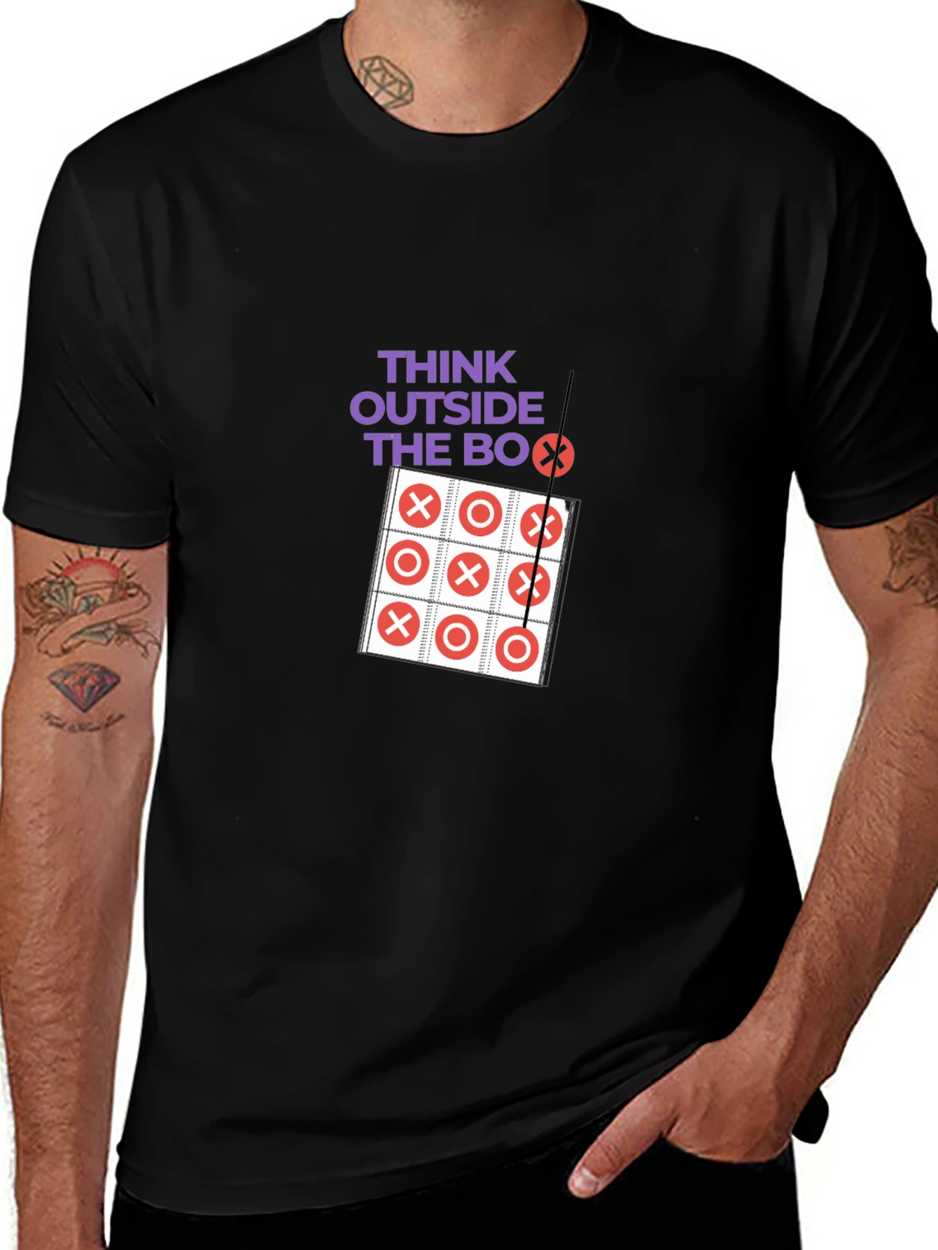 Variant 19 of Think Outside the Box Tic-Tac-Toe Graphic Tee
