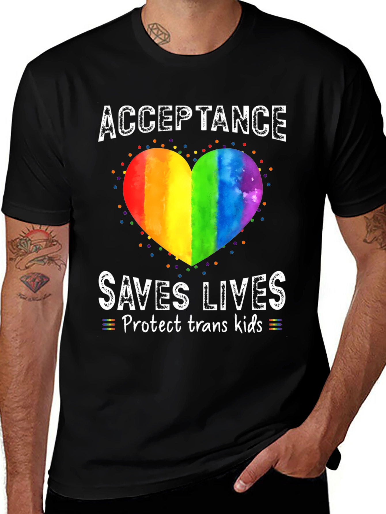 Acceptance Saves Lives LGBTQ+ Pride T-Shirt