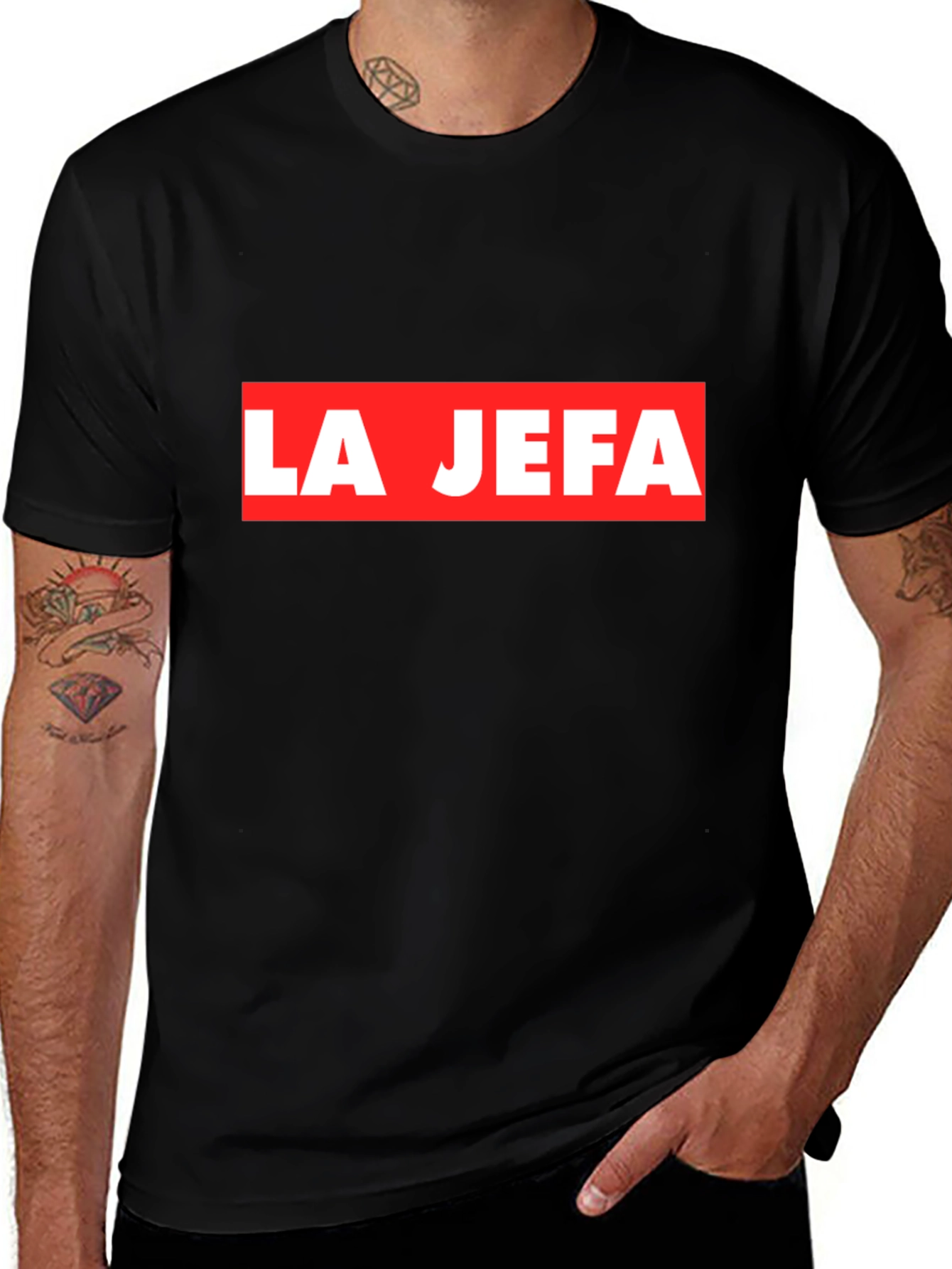 Variant 12 of La Jefa Graphic Tee - Black T-Shirt with Bold Statement