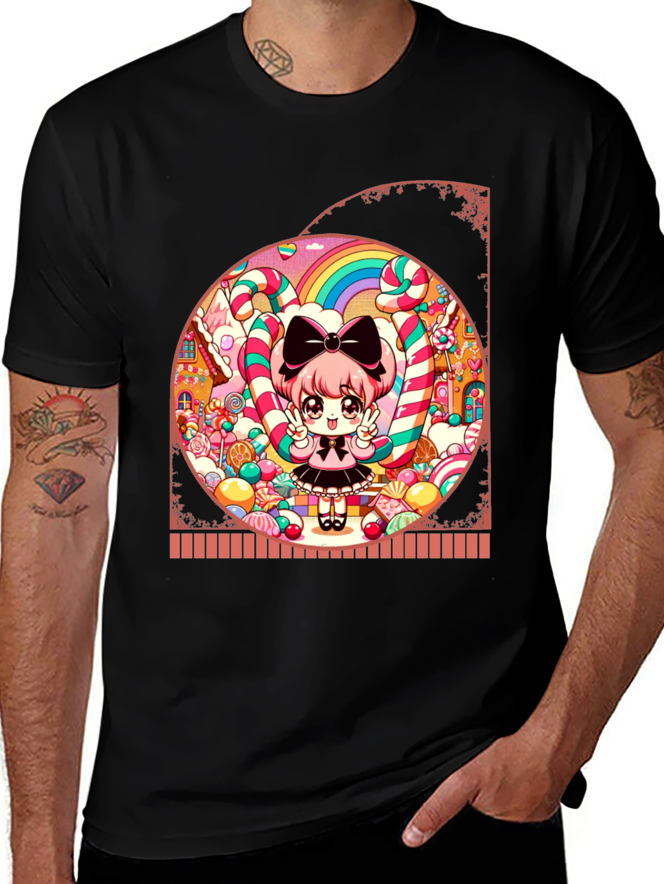 Variant 12 of Kawaii Anime Candy Land T-Shirt