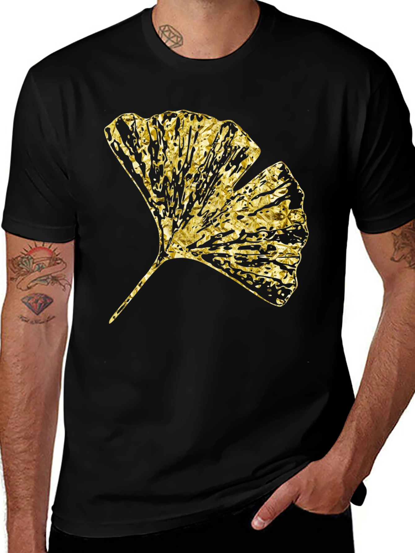 Variant 24 of Gingko Gold Foil Graphic T-Shirt