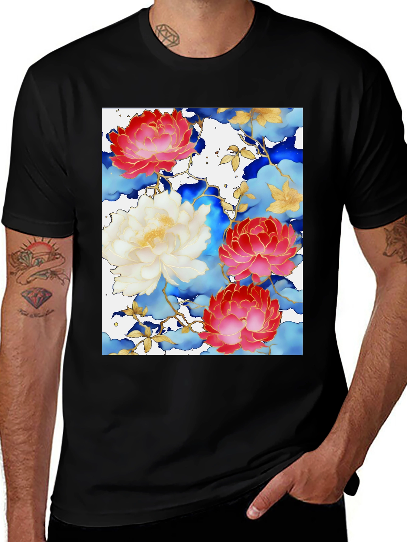 Variant 29 of Floral Art Graphic Print Tee