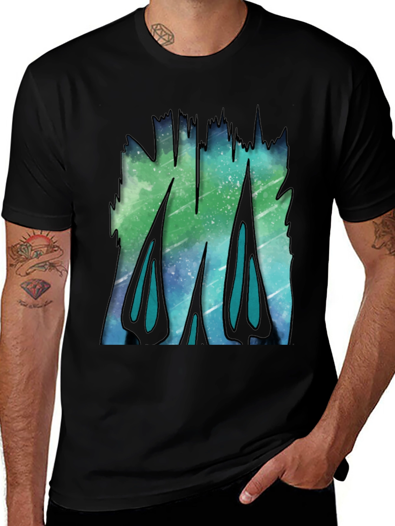 Variant 24 of Abstract Graphic Print Crew Neck T-Shirt