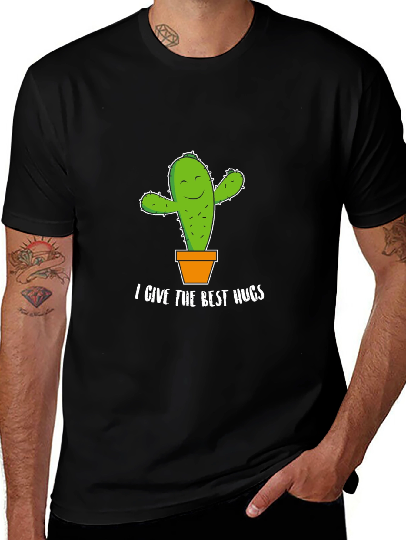 Variant 21 of Cactus Hugs Graphic Tee - Soft Cotton Comfort