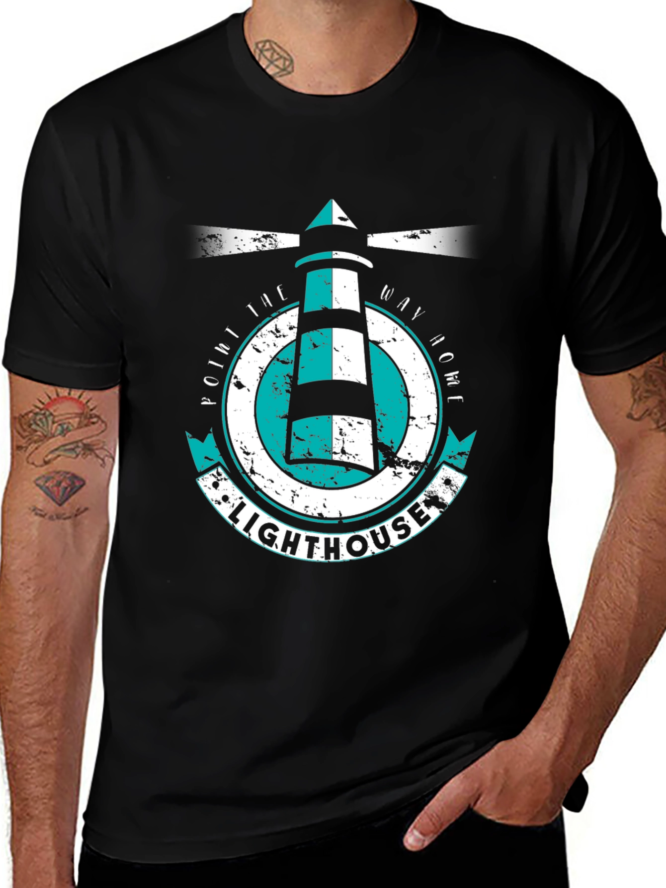Variant 20 of Lighthouse Graphic Tee - Point the Way Home