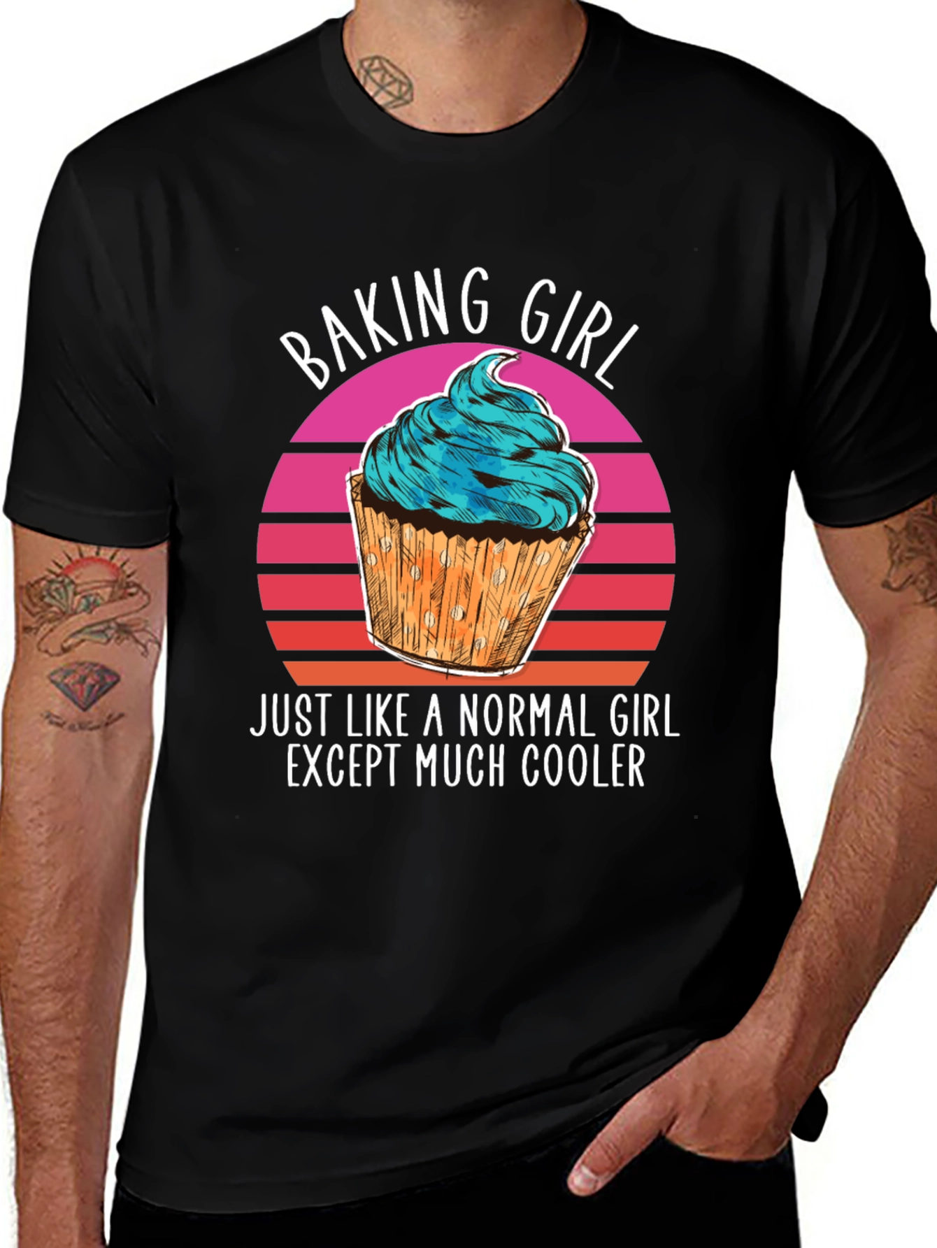 Baking Girl T-Shirt - Cool Cupcake Design