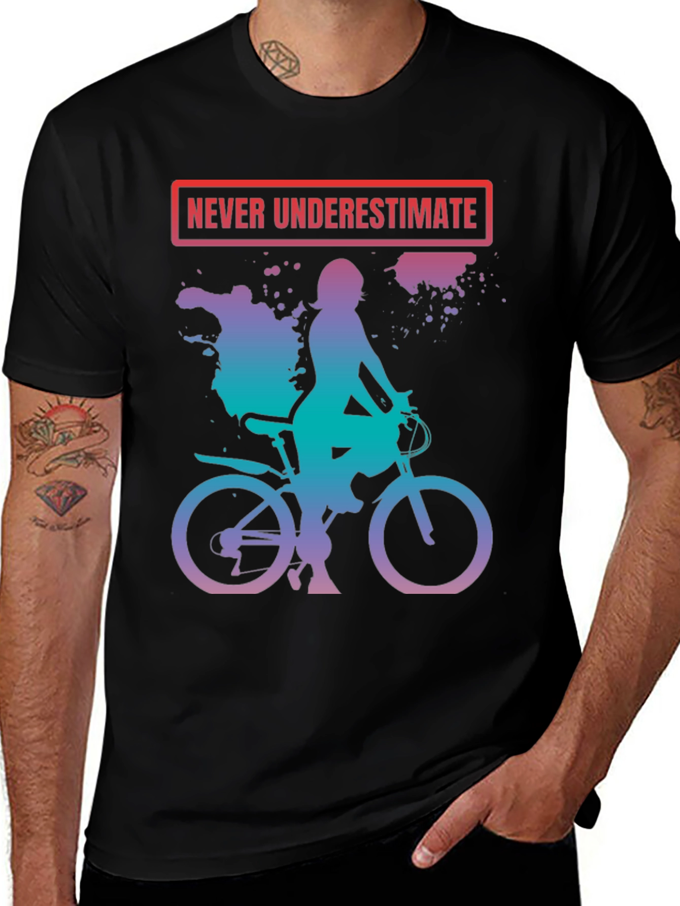Variant 24 of Never Underestimate Biker Woman T-Shirt