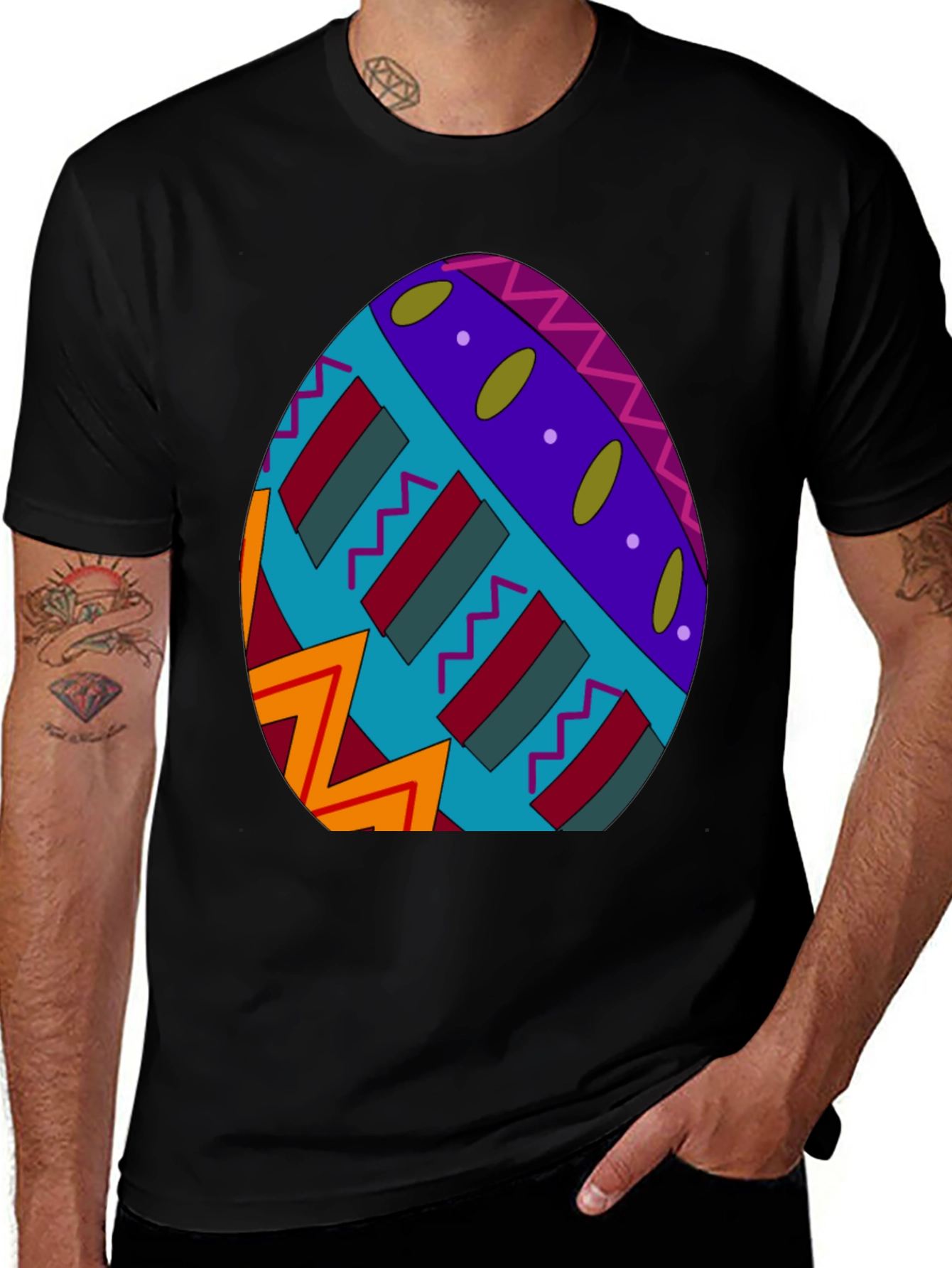 Easter Egg Graphic Tee - Festive Holiday Style