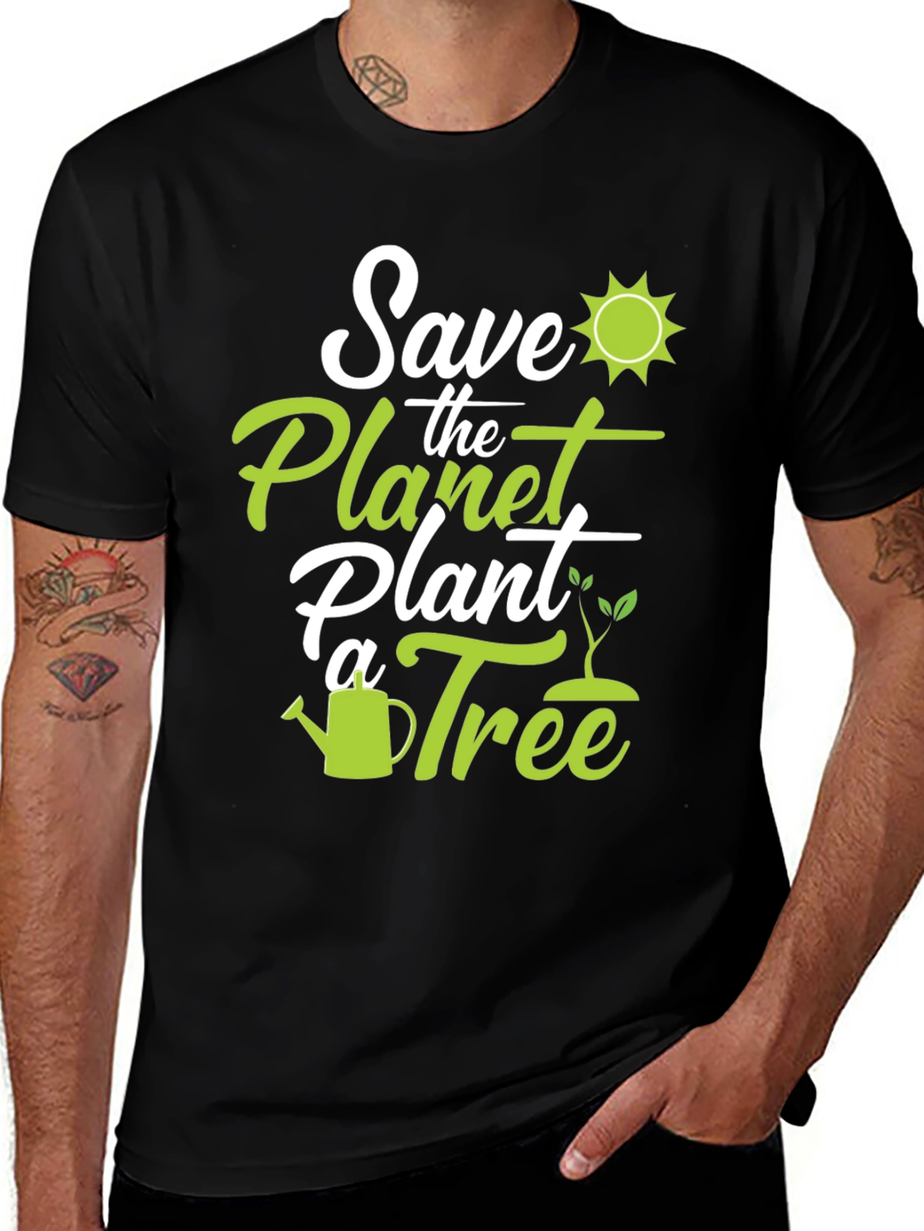 Eco-Friendly 'Save the Planet' Graphic Tee