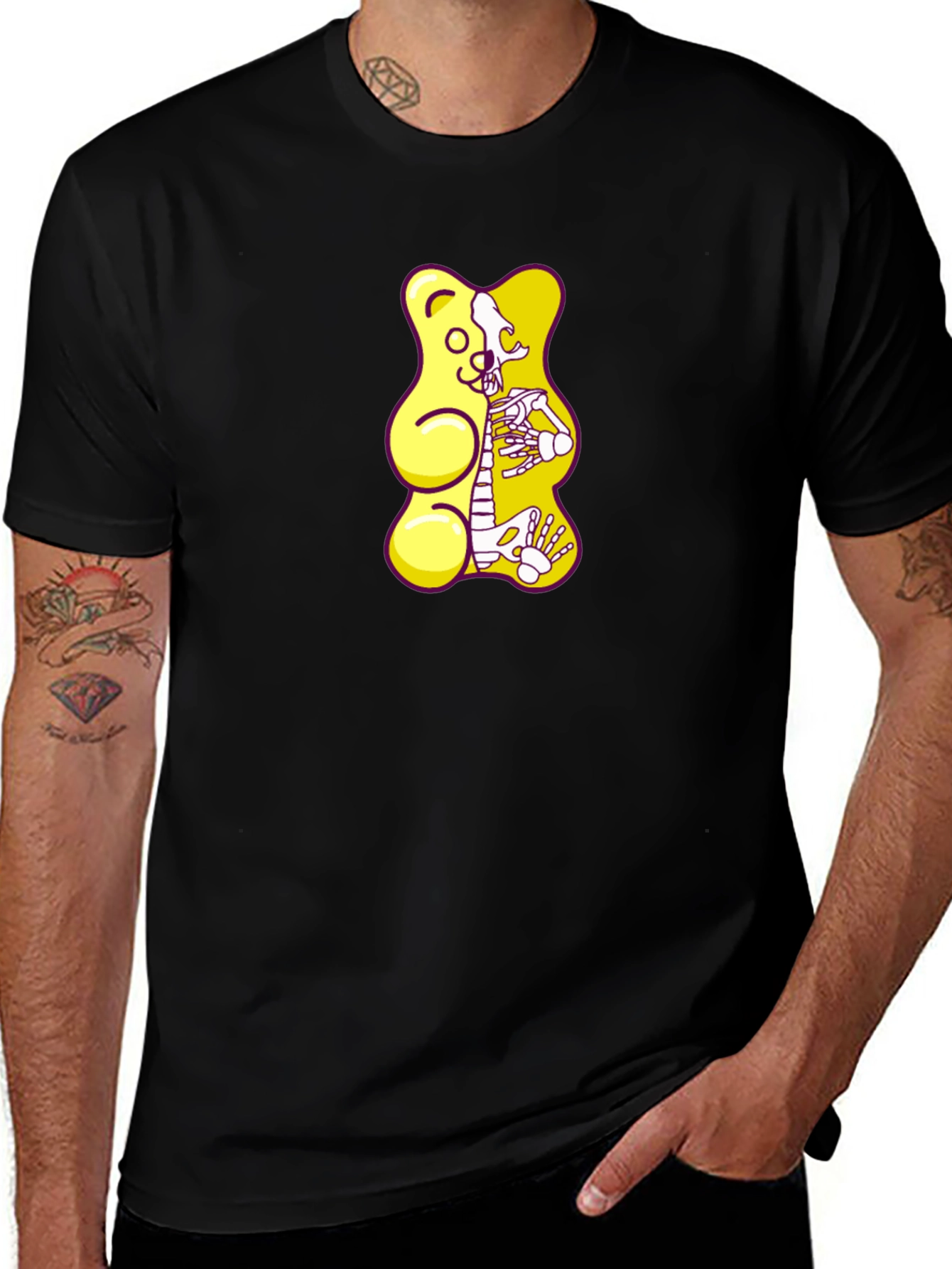 Variant 26 of Gummy Bear Skeleton T-Shirt - Unique Graphic Tee