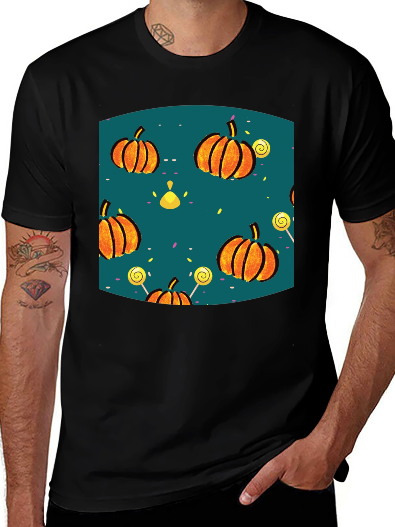Halloween Pumpkin Lollipop T-Shirt