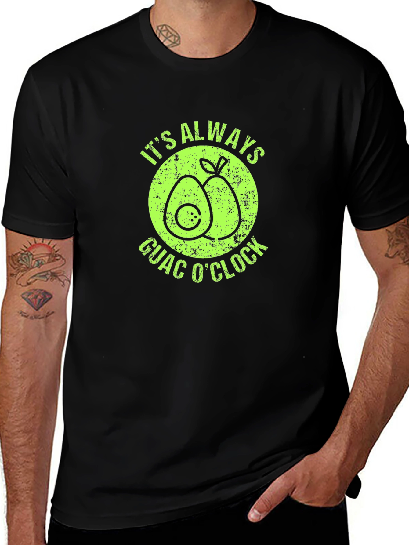 It's Always Guac O'Clock Avocado Graphic T-Shirt