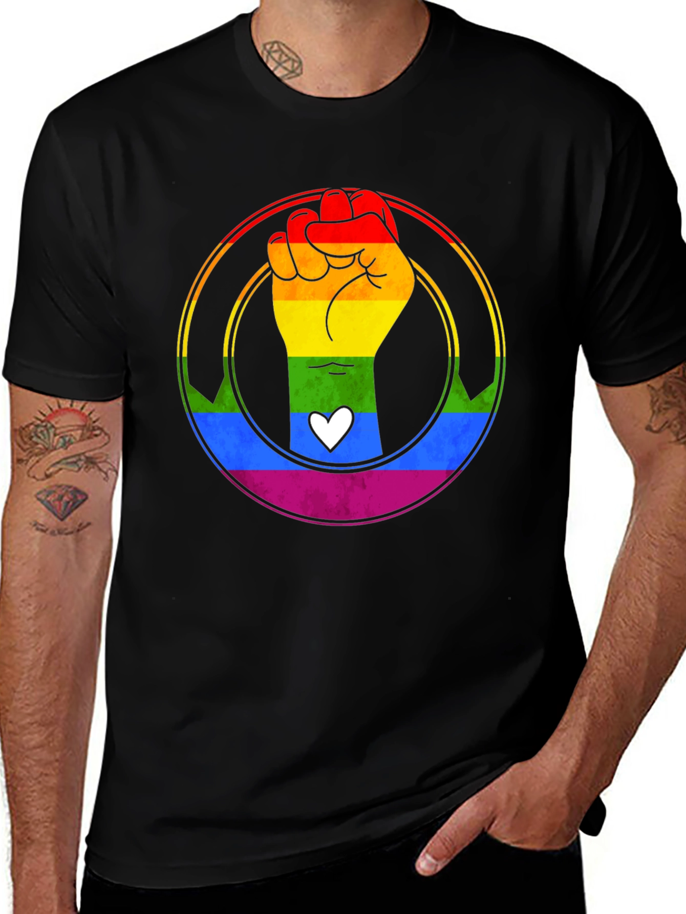 Variant 21 of LGBTQ+ Pride Fist T-Shirt