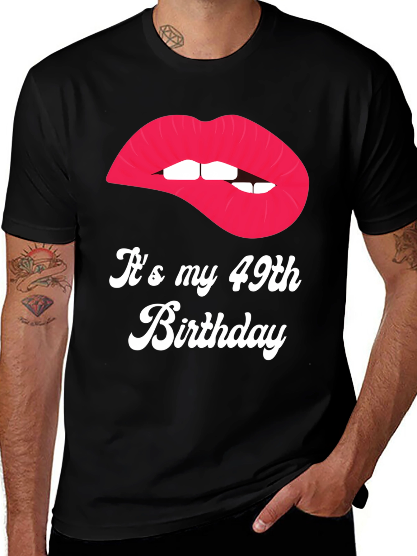 Variant 17 of It's My 49th Birthday Lips Graphic Tee