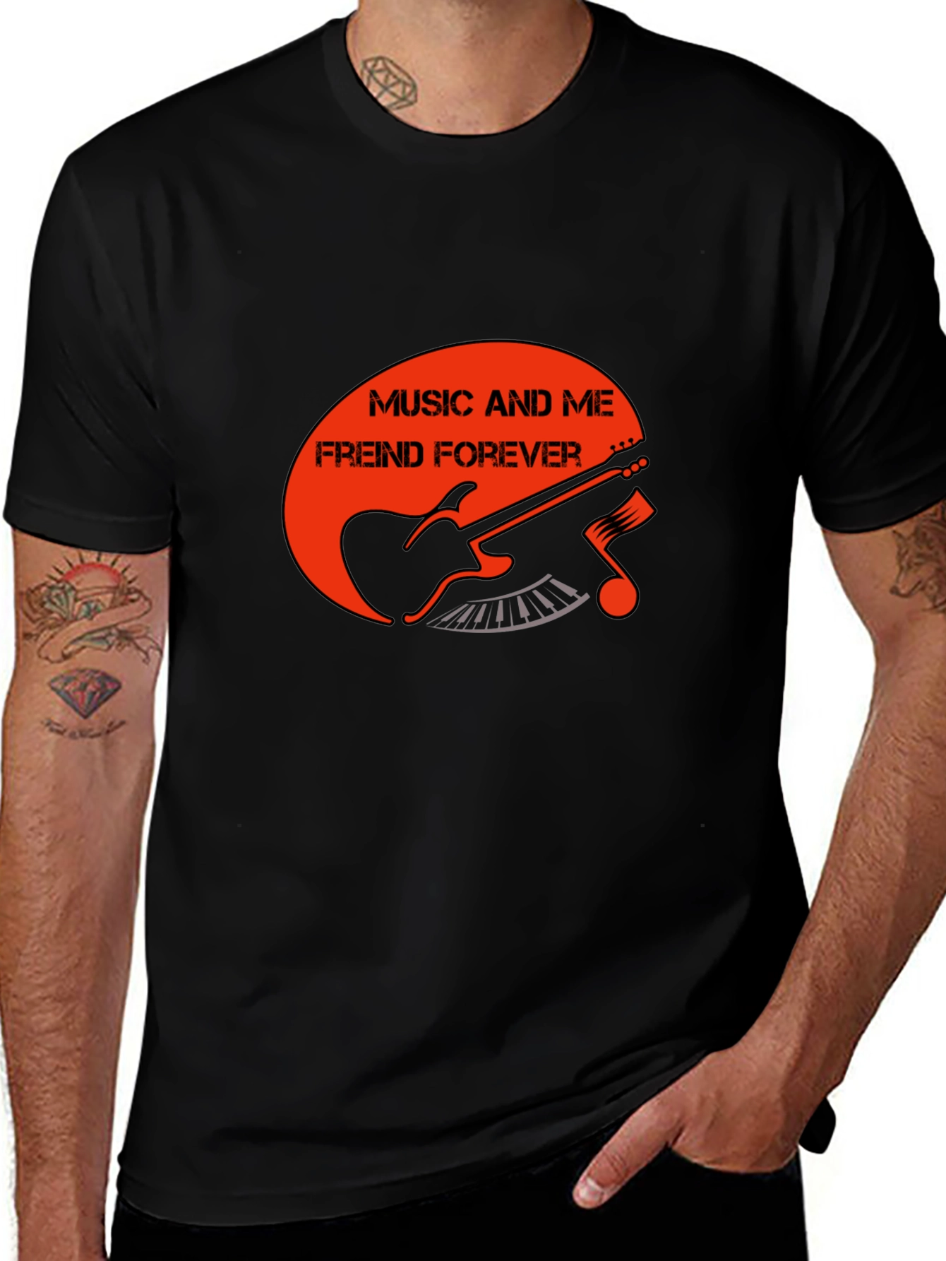Variant 28 of Music and Me Forever Black T-Shirt