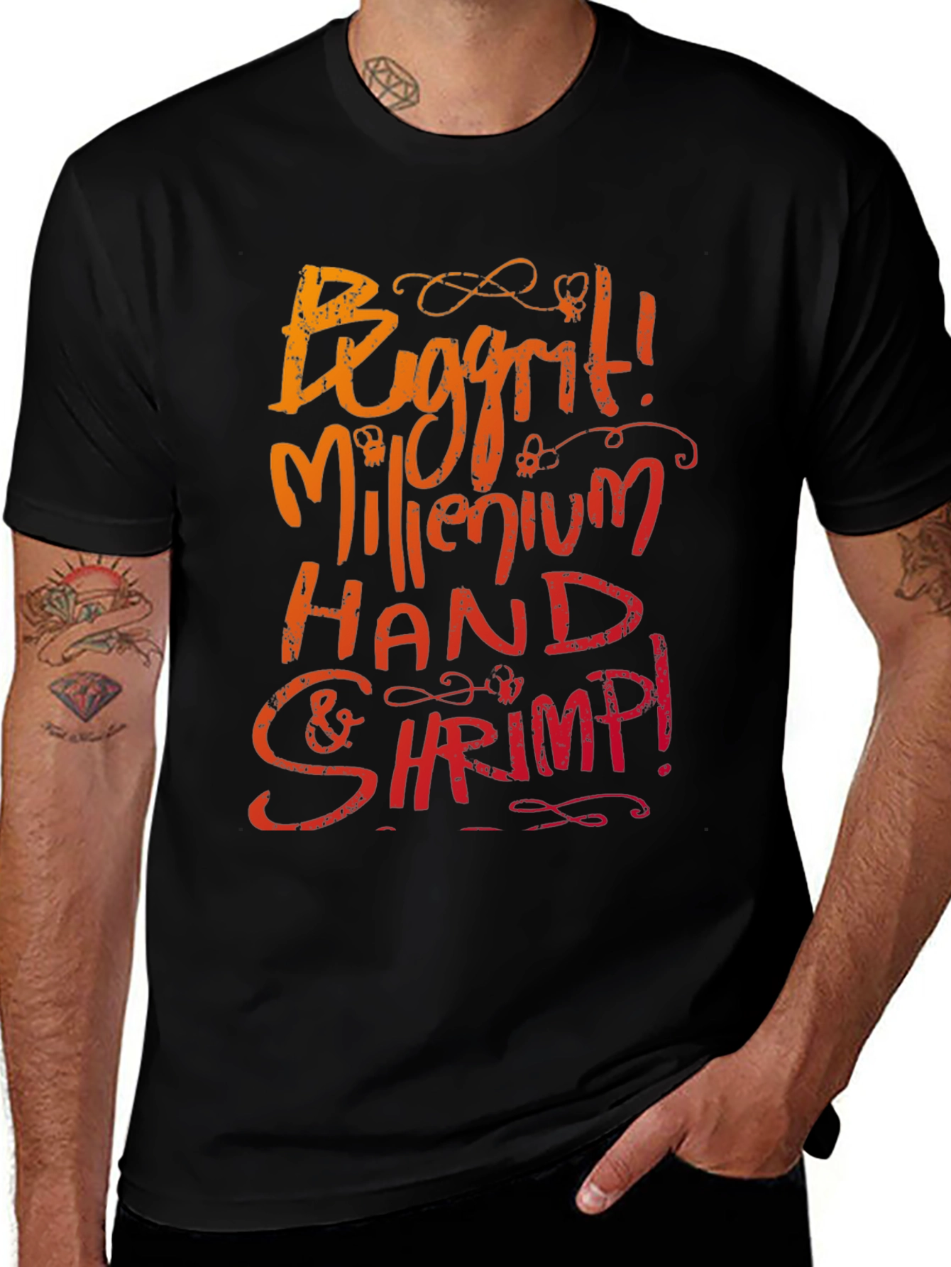 Variant 8 of Buggrit Millenium Hand & Shrimp! Graphic Tee