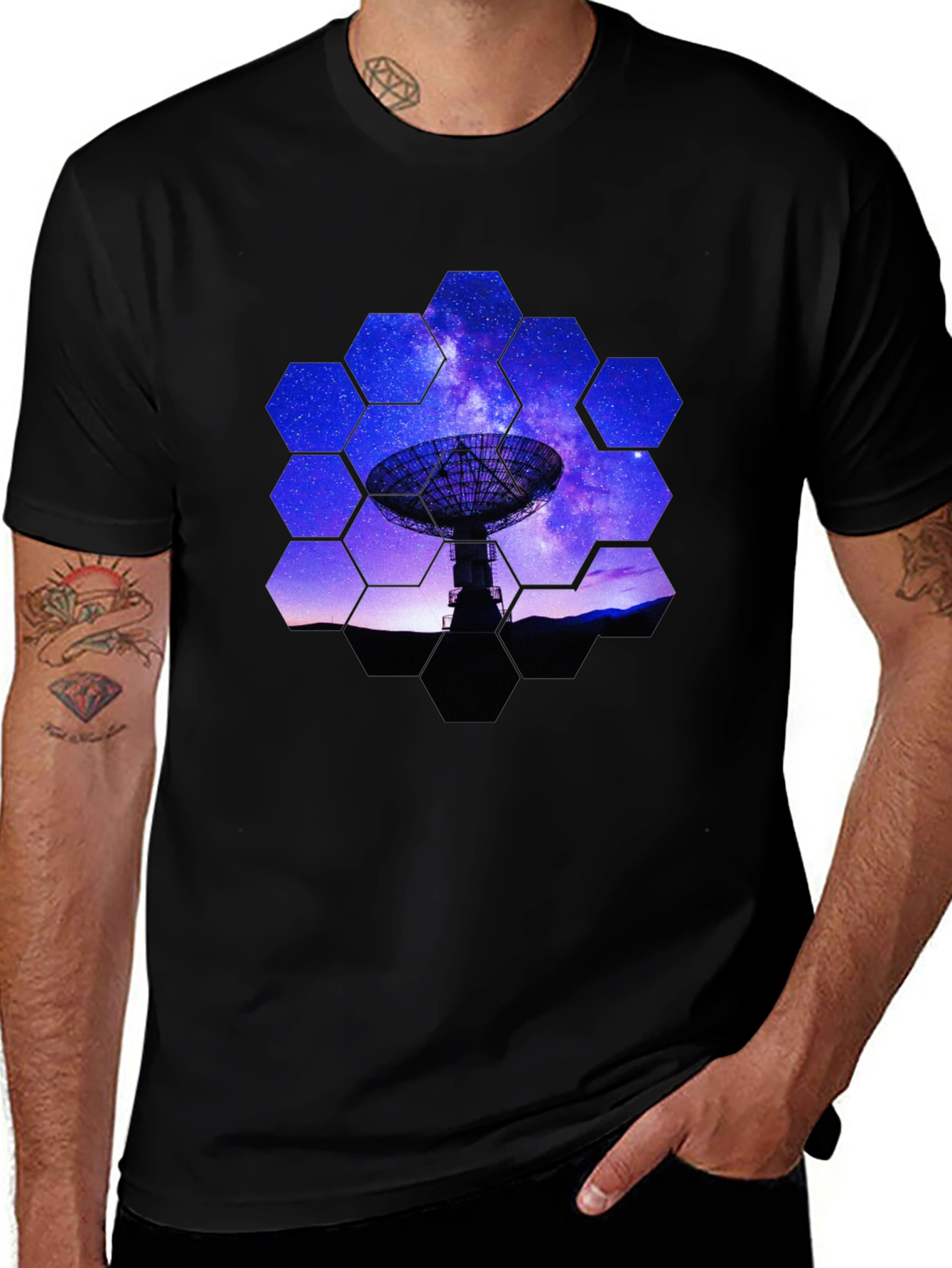Variant 4 of Cosmic Dish T-Shirt