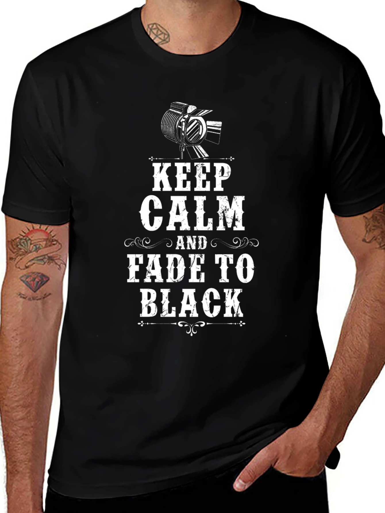 Variant 29 of Keep Calm Fade To Black Black T-Shirt