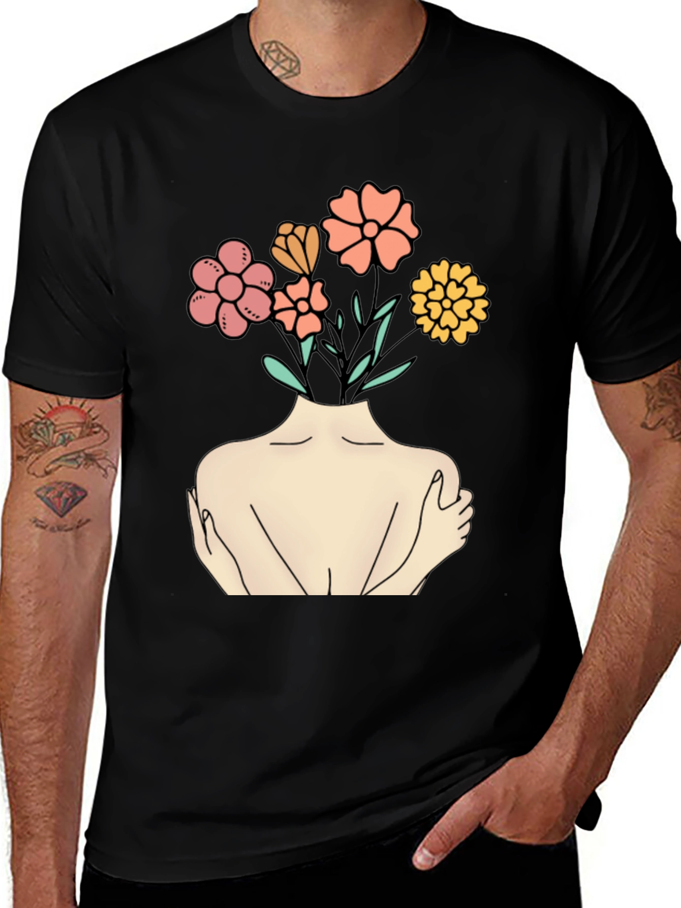 Variant 26 of Floral Self-Love Graphic Tee
