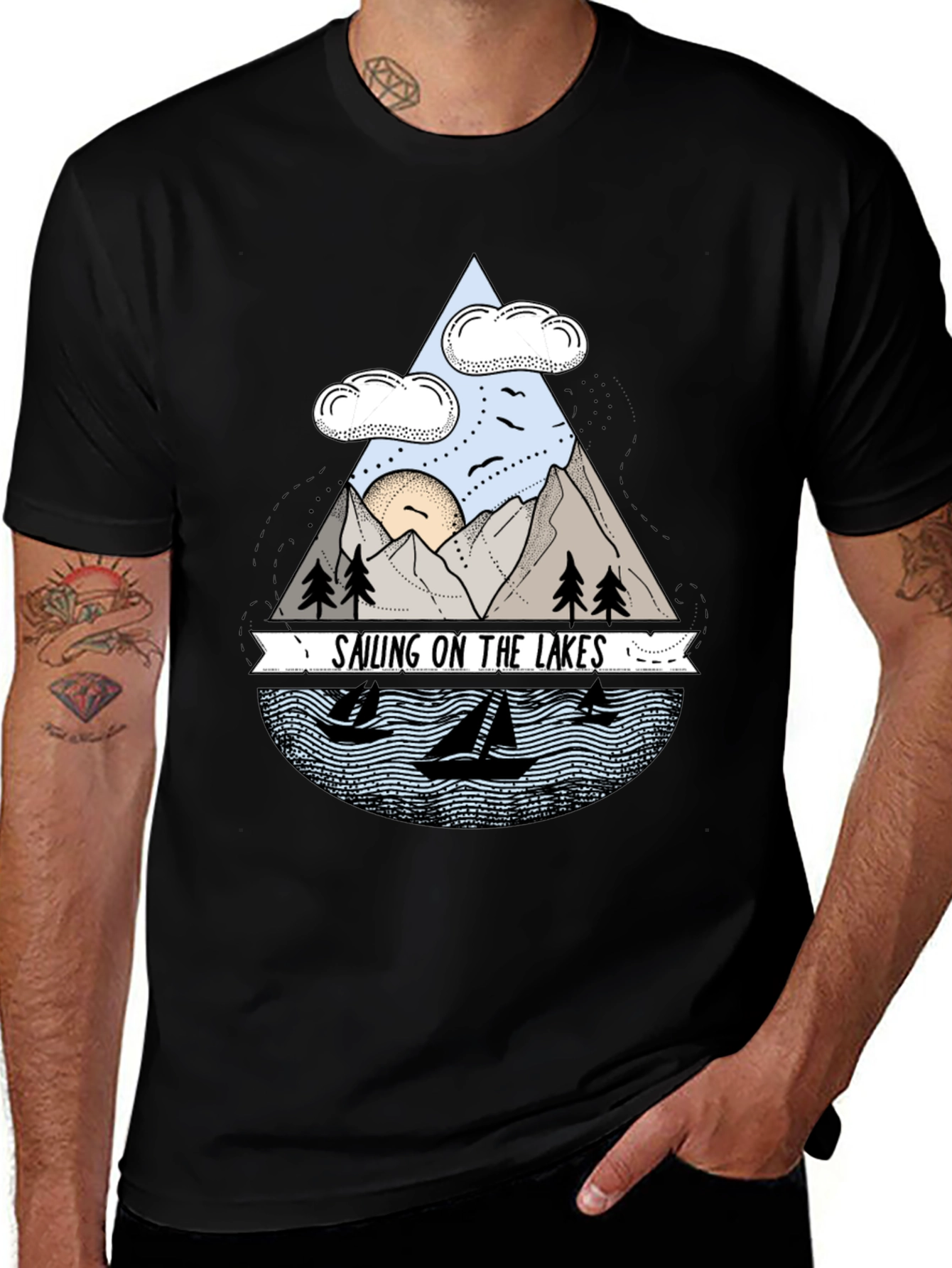 Variant 5 of Sailing On The Lakes Graphic Tee